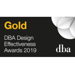 Gold DBA Design Effectiveness Awards 2019 logo