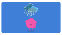 Image of character underneath a raincloud