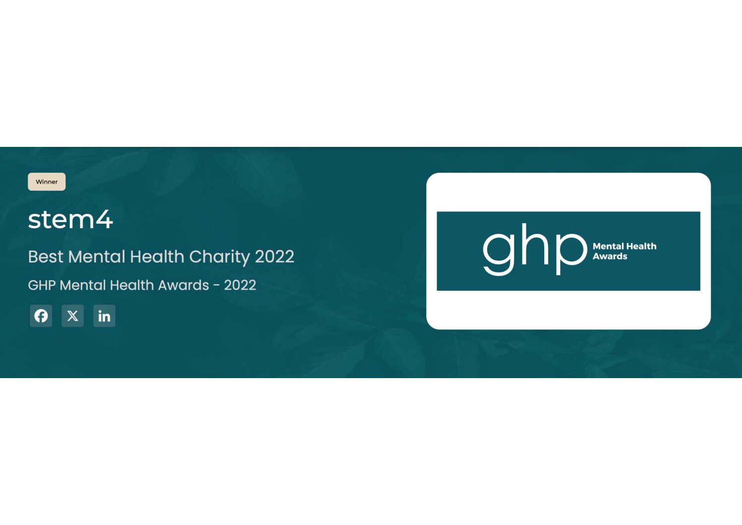 GHP stem4 2022 award